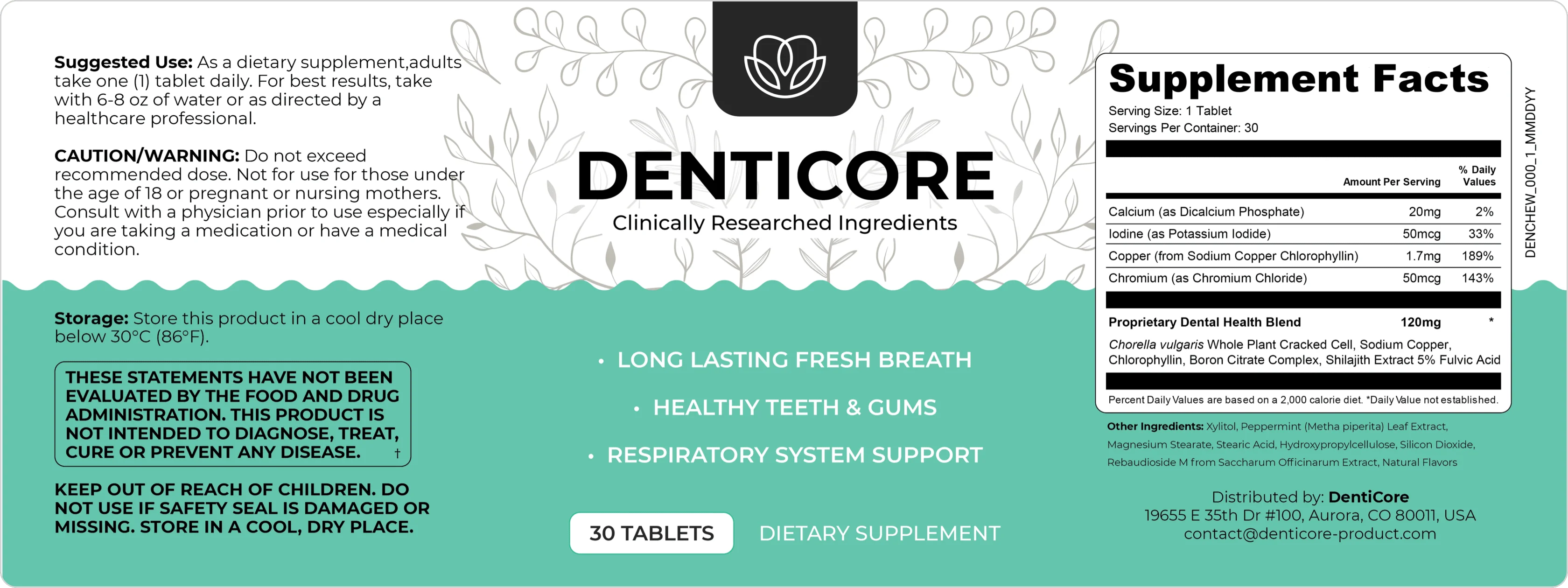 DentiCore Ingredients